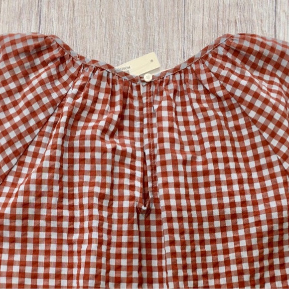 Madewell Easy Gingham Seersucker Cotton Dress Size 8 - Picture 9 of 14